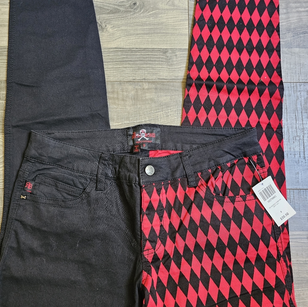 Two faced skinny jeans